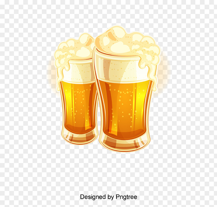 Beer Pilsner Urquell Glasses Vector Graphics PNG
