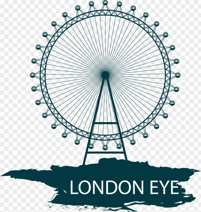 Creative London Landmark Eye Vector Material Bridge The Shard Skyline PNG