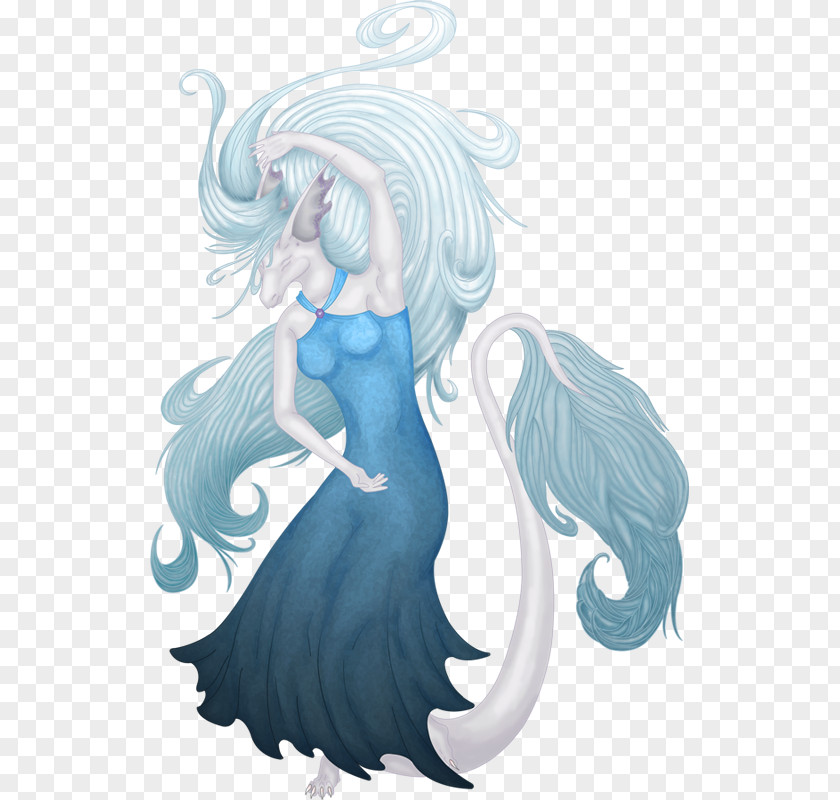 Fairy Long Hair Tail Mermaid PNG