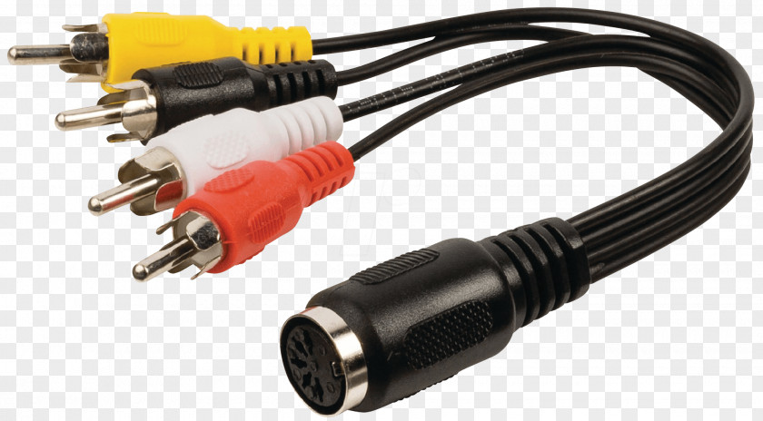 RCA Connector DIN Adapter Electrical Cable PNG