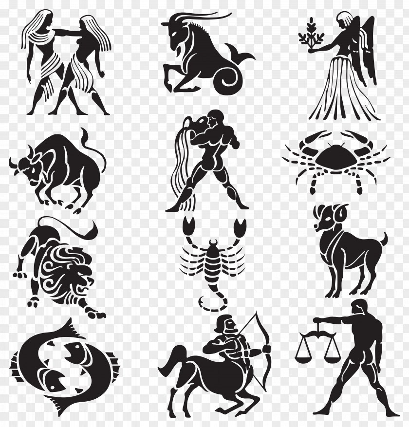 Transparent Zodiac Signs Set Clipart Tattoo Chinese Scorpio Astrological Sign PNG