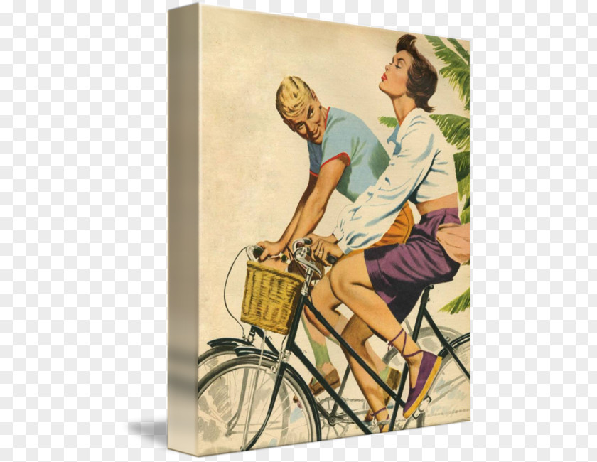 Bike Couple Bicycle Playing Cards Art Painting PNG