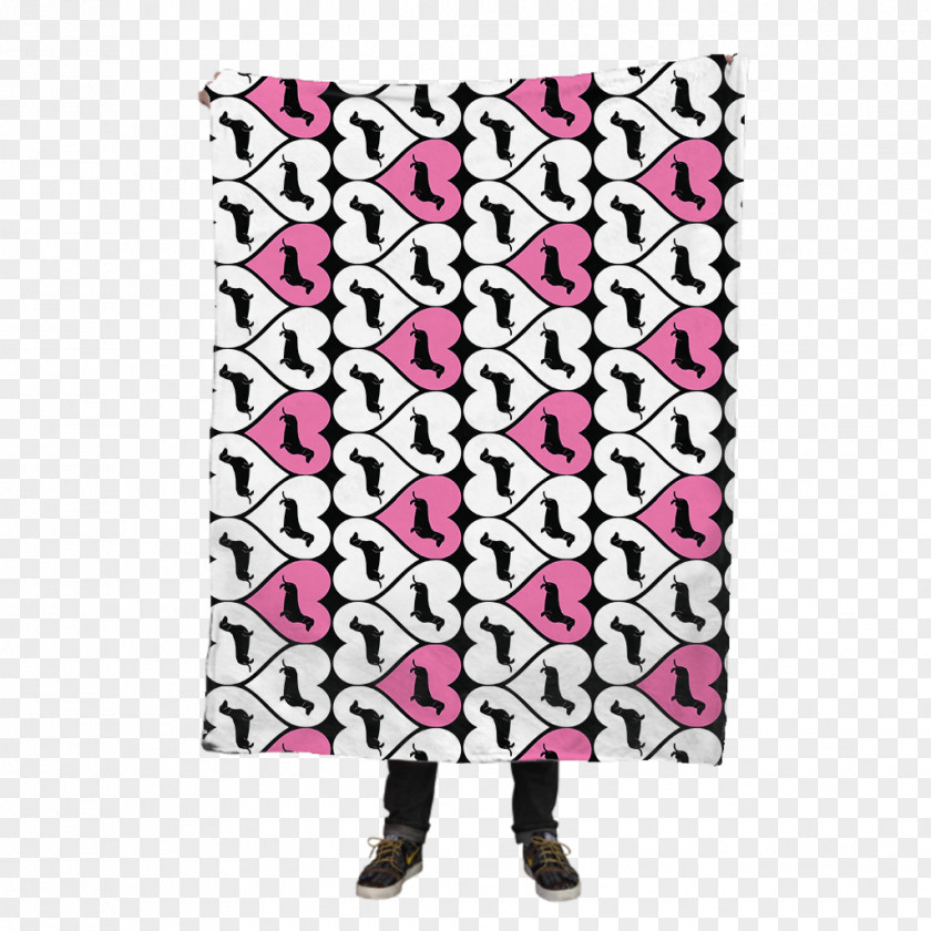 Throw Blanket Textile Pink M RTV Font PNG