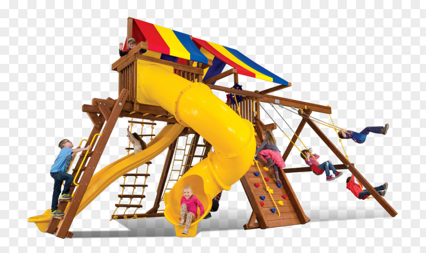 Sunshine Wood Castle Pkg Playground Slide Swing Outdoor Playset Rainbow Play Systems PNG