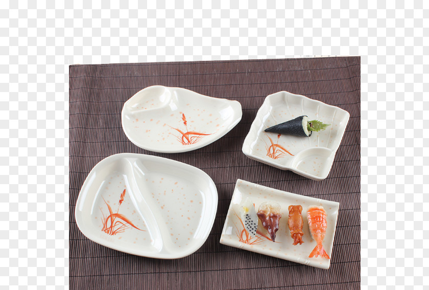 Kitchen Sushi Plate Porcelain PNG