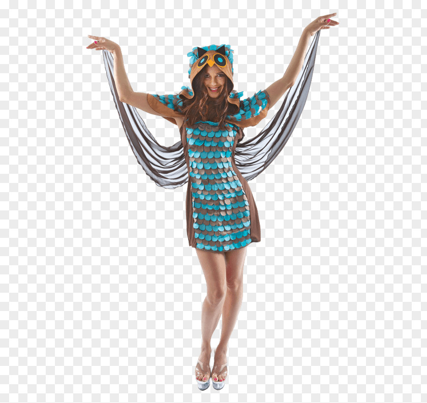 Owl Costume Party Woman Halloween PNG