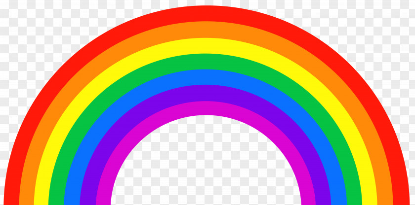 Rainbow Clipart Picture Color ROYGBIV Light Orange PNG