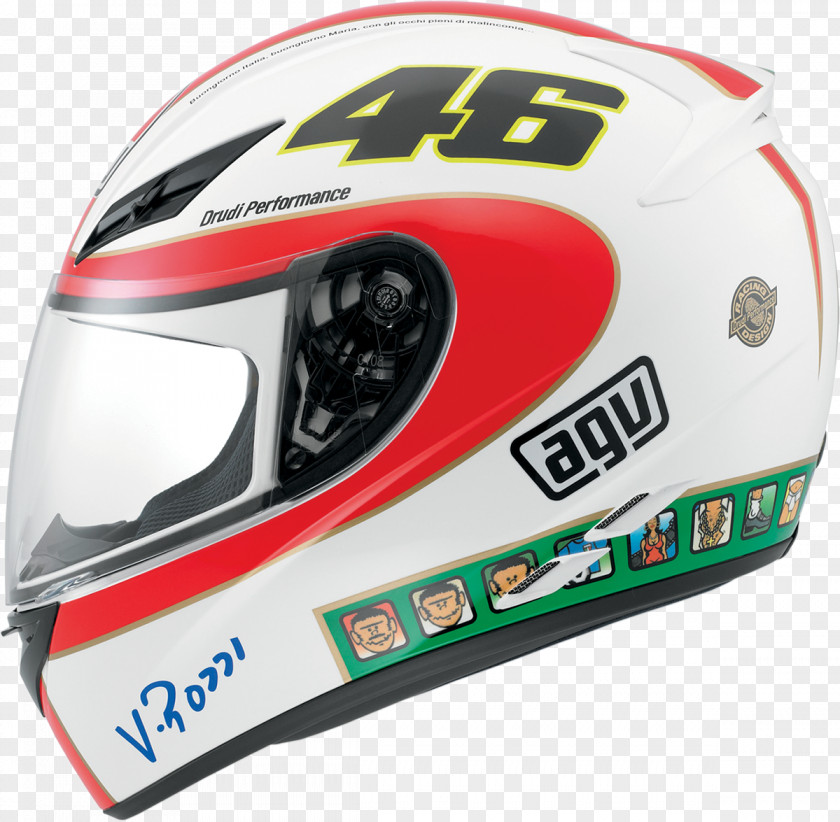 Valentino Rossi Motorcycle Helmets AGV Mugello Circuit PNG