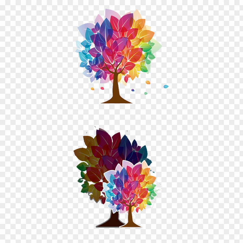 Hand-painted Dream Tree Clip Art PNG