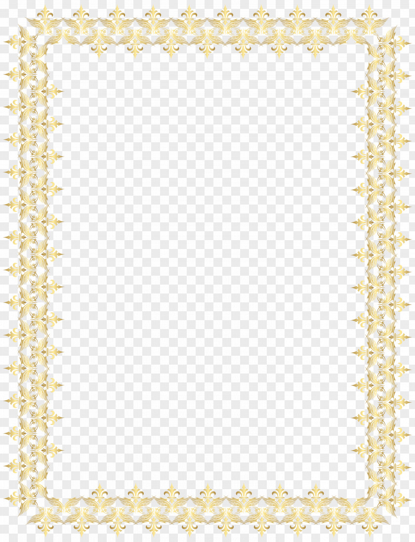 Decorative Gold Border Frame Transparent Clip Art PNG