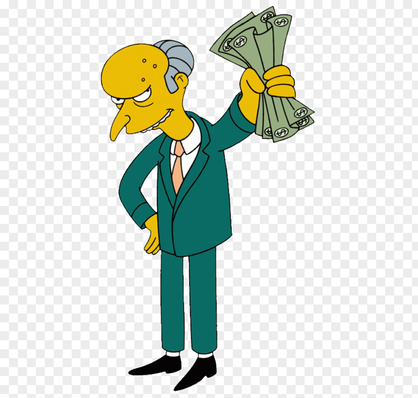 Simpsons Mr. Burns Stereotype Character Drawing Image PNG