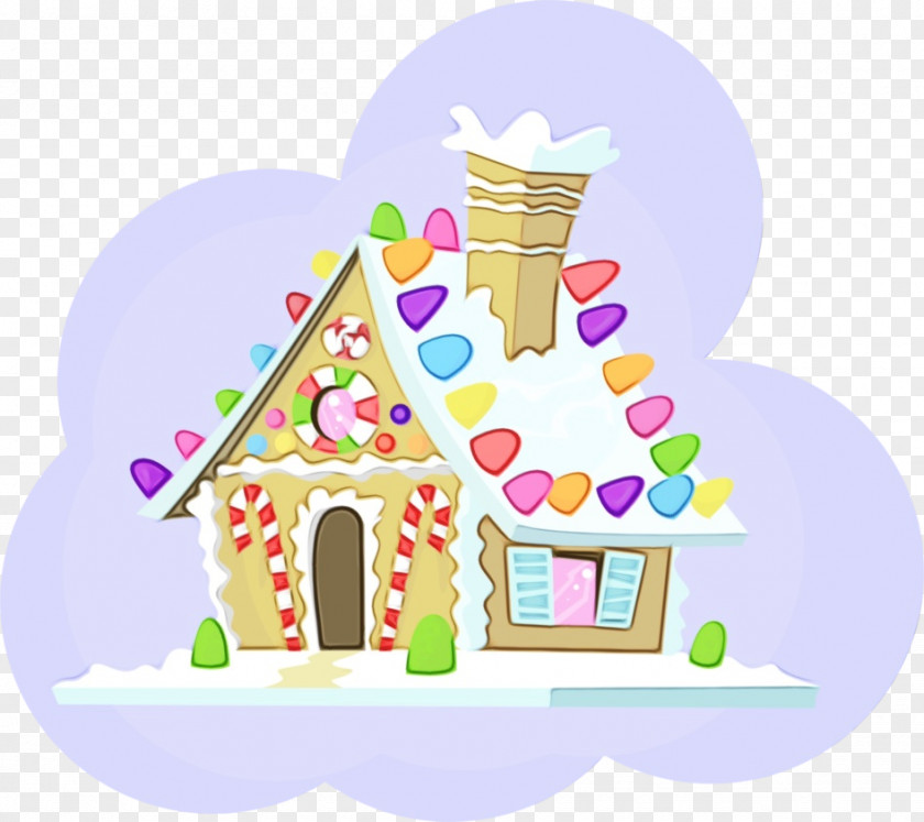 House Buttercream Gingerbread Icing Pink Dessert PNG