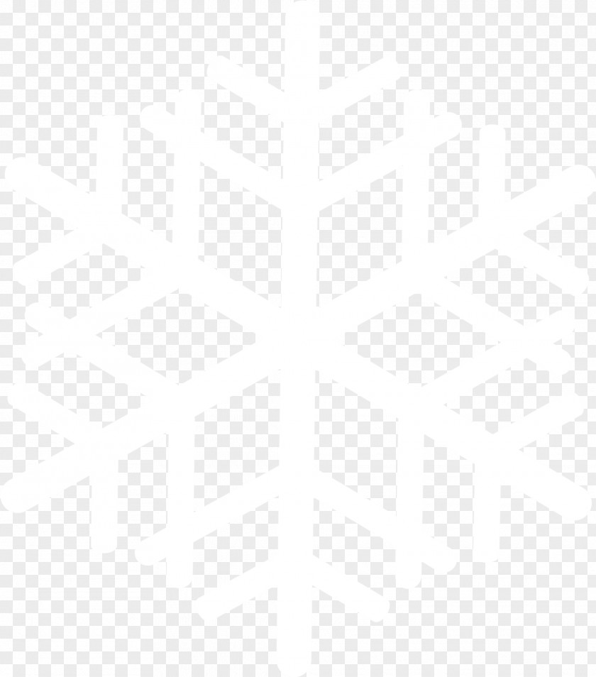 White Concise Snowflake Black Pattern PNG