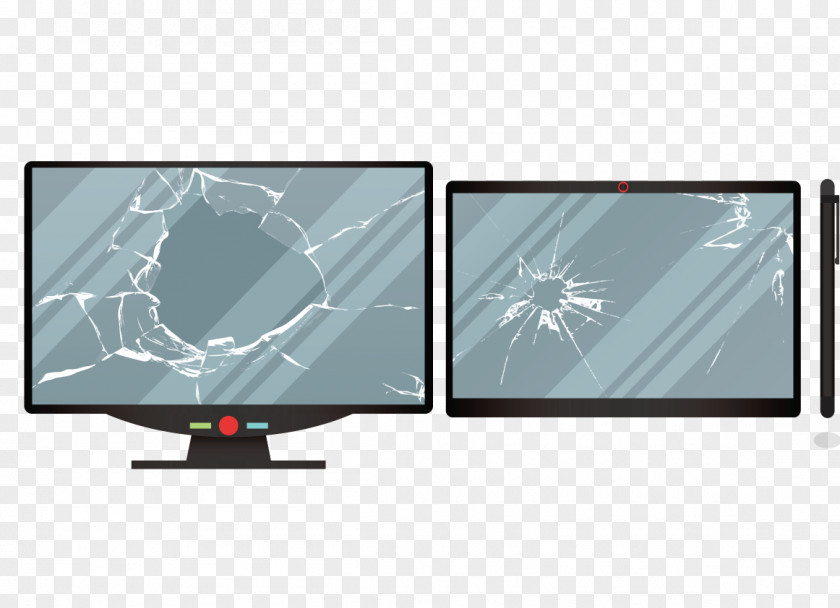 Computer Screen Is Broken Monitors Laptop Display Device Flat Panel PNG