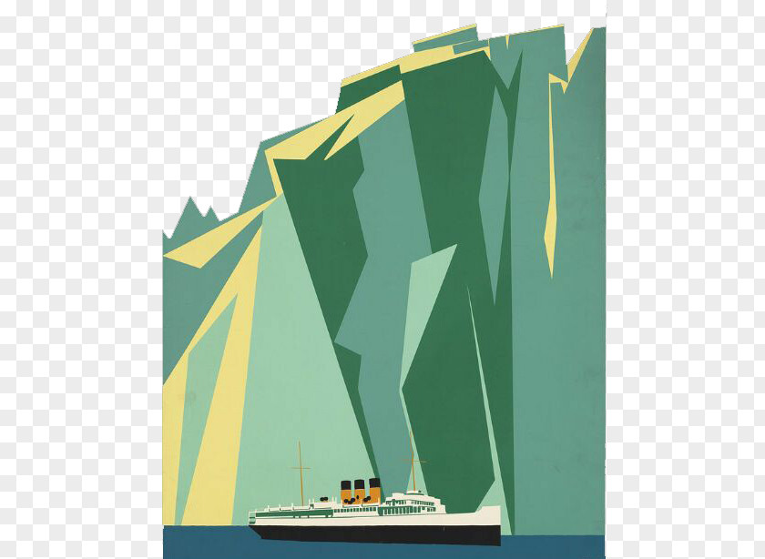 Iceberg Cruise And Sailing Poster Travel Graphic Design Printmaking Art PNG