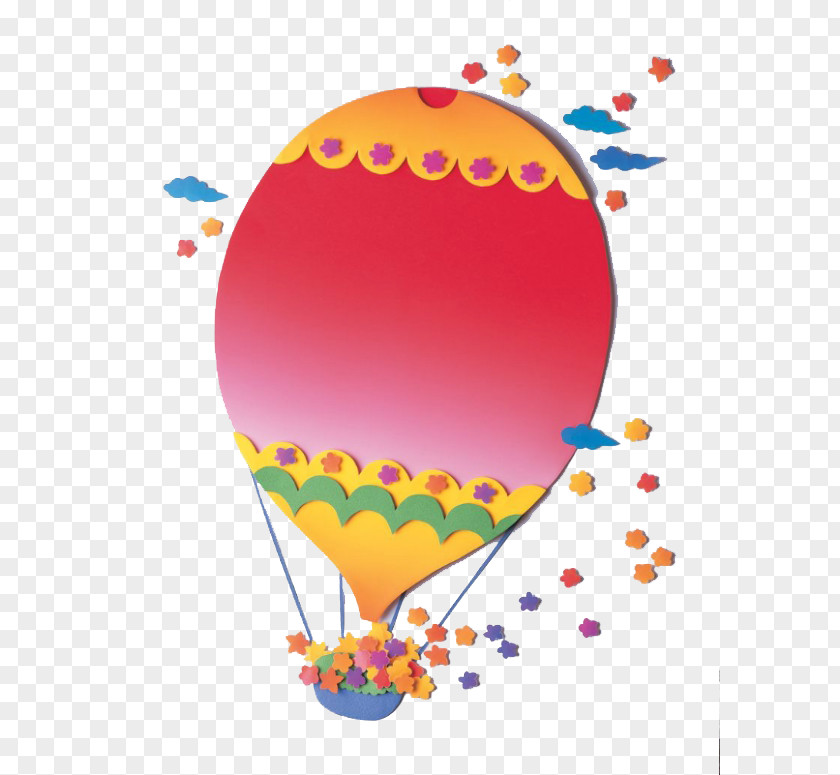 Pink Hot Air Balloon Papercutting U7d19u96d5 Aviation PNG
