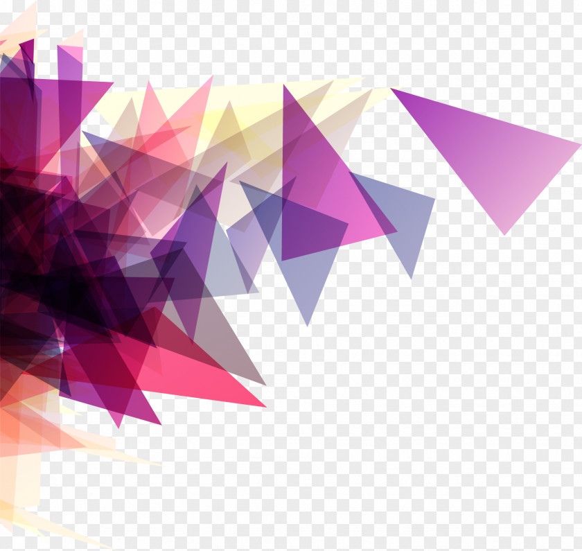 Purple Triangle Abstraction Do Not Worry Shape Geometry PNG