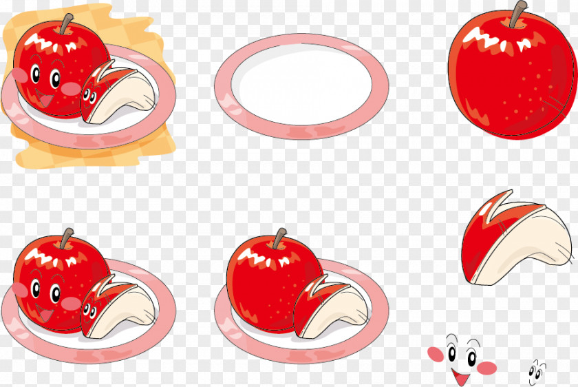 Apple Expression Vector Plate Emoticon Illustration PNG