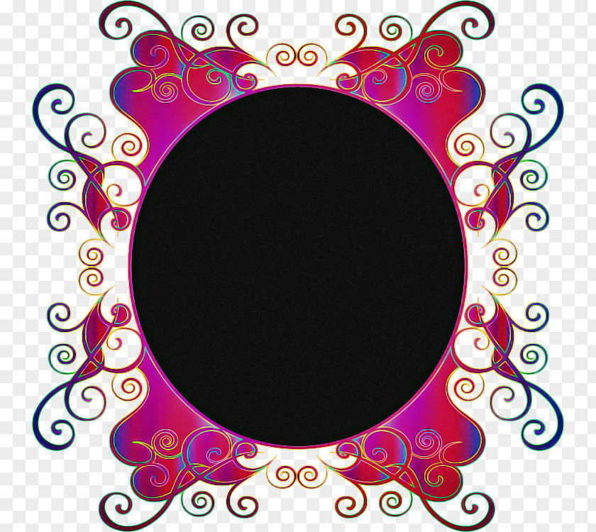 Paisley Oval Circle Background Frame PNG