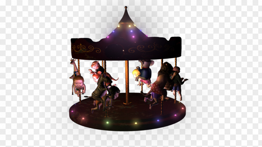 Carousel Animation Amusement Ride Lighting Park PNG