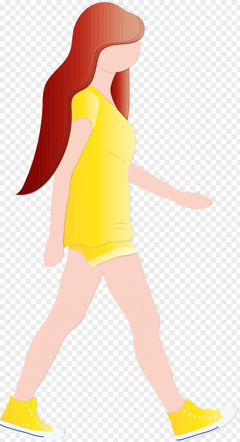 Cartoon Yellow Costume Animation PNG