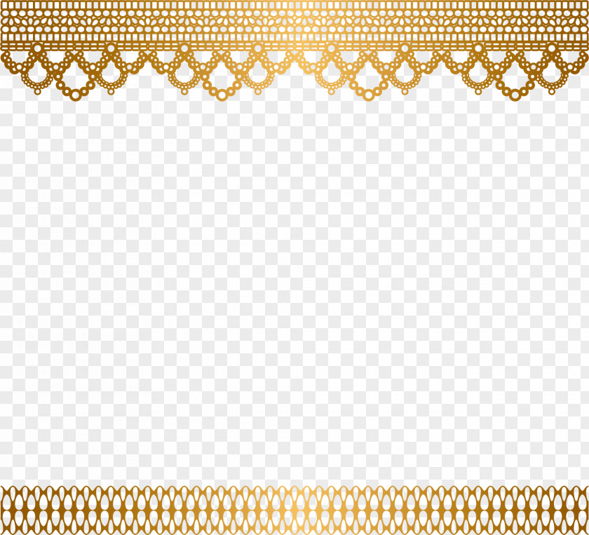 Golden Chinese Wind Lace Pattern PNG