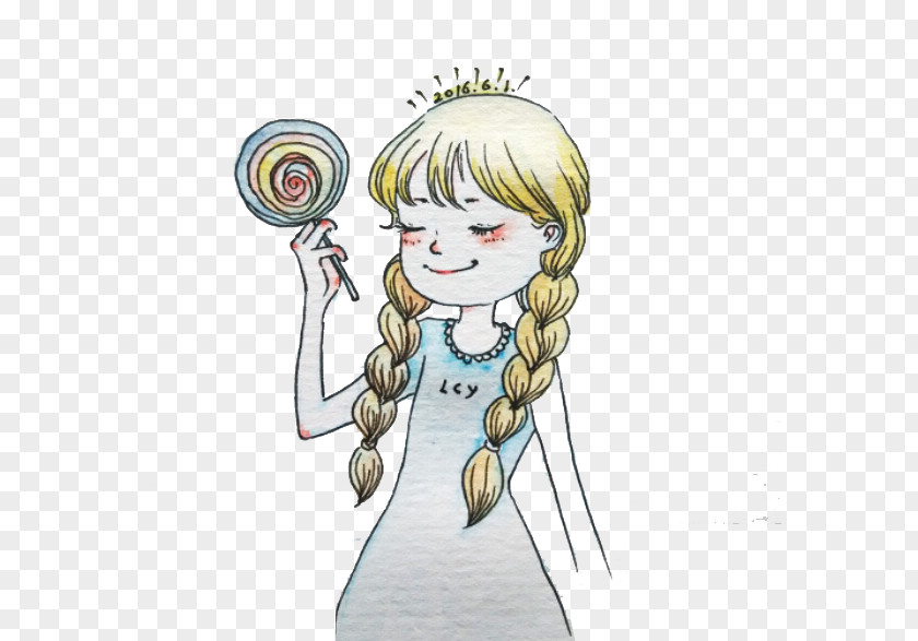Lollipop Bonbon Illustration PNG Illustration, little girl clipart PNG