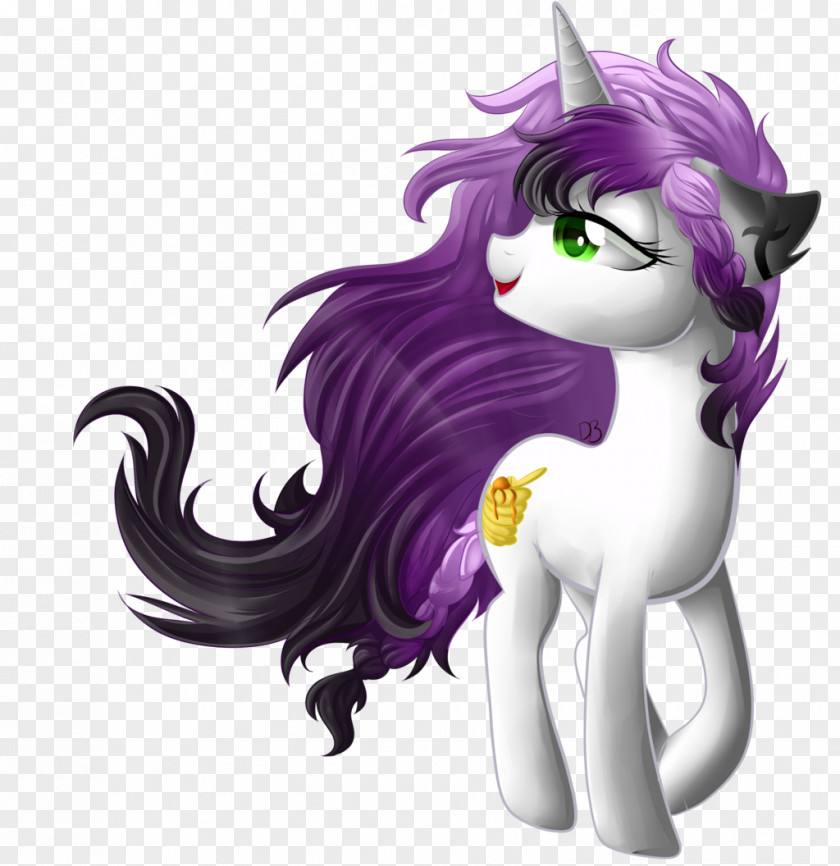 Purple Hair Cat Horse Pony Animal Art PNG