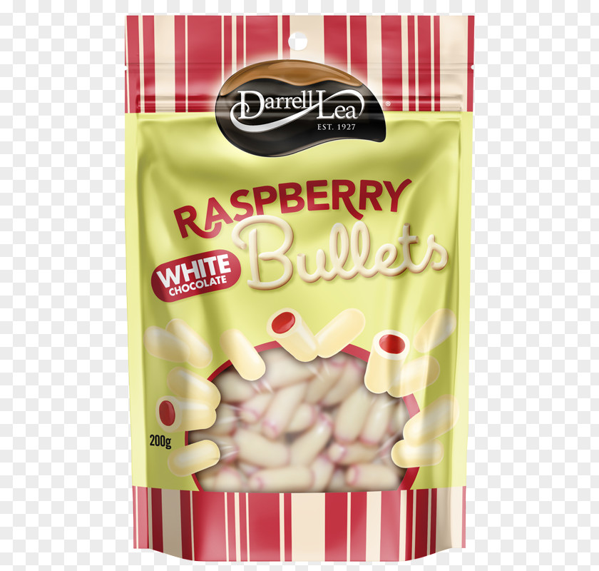 Raspberry White Chocolate Darrel Lea Liquorice Bullets 200g X 9 PNG