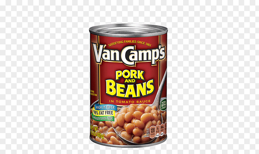 Smoked Sliced Pork Baked Beans Chili Con Carne Hot Dog Van Camp's And PNG