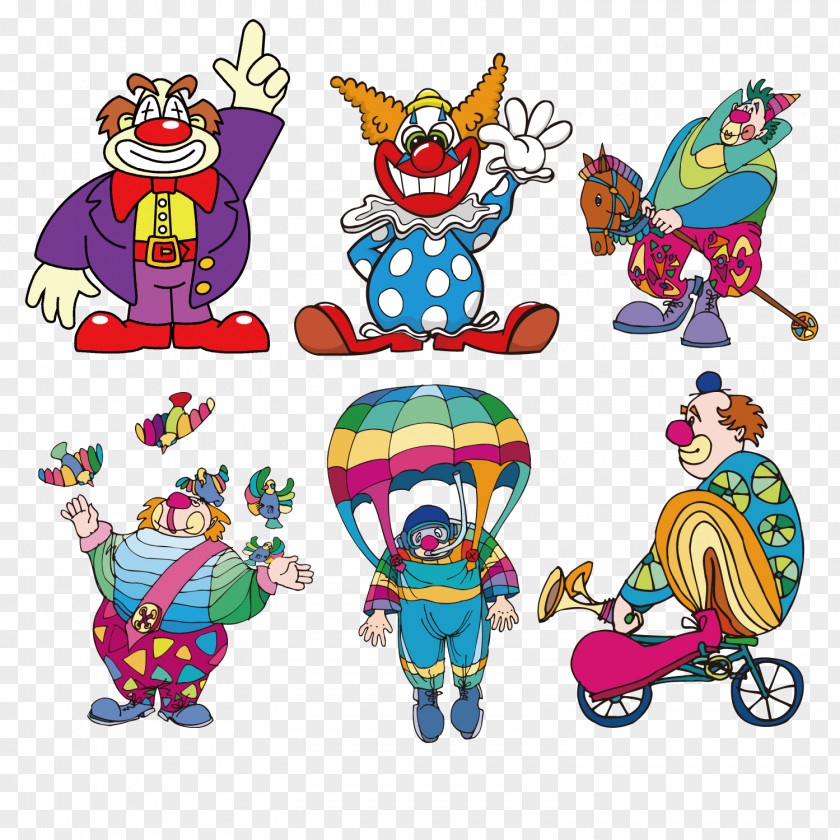 Vector Circus Clown Evil Drawing PNG