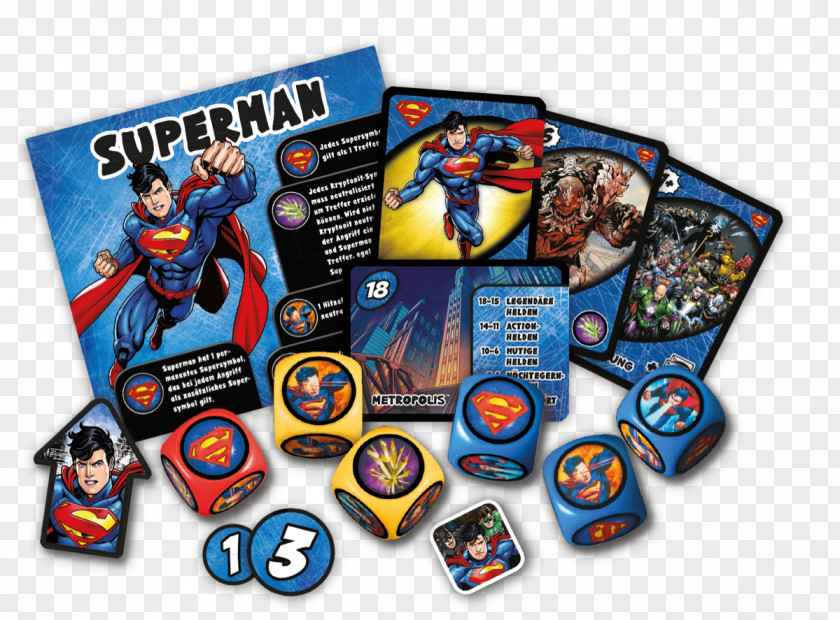 Justice League Heroes Superman Set Superhero Dice PNG