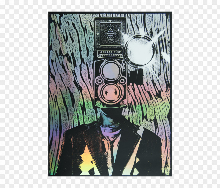 Design Reflektor Poster Arcade Fire Concert PNG