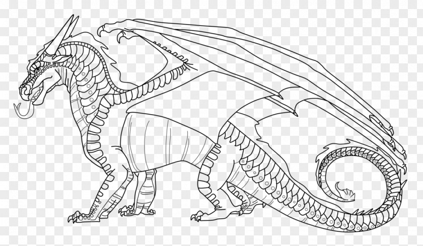 Dragon Wings Of Fire The Dragonet Prophecy Line Art Drawing PNG