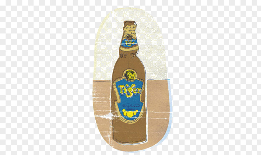 Simple Soil Color Beer Illustrator Bottle Illustration PNG