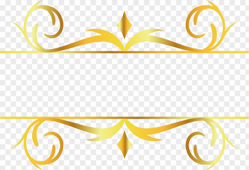 Gold Pattern Decorative Title Box Leaf Motif PNG