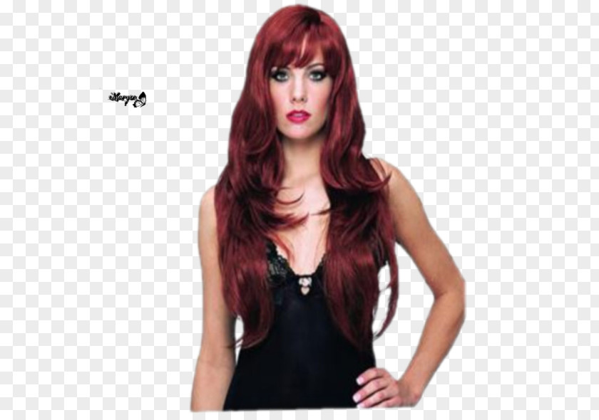 Hair Wig Red Coloring PNG