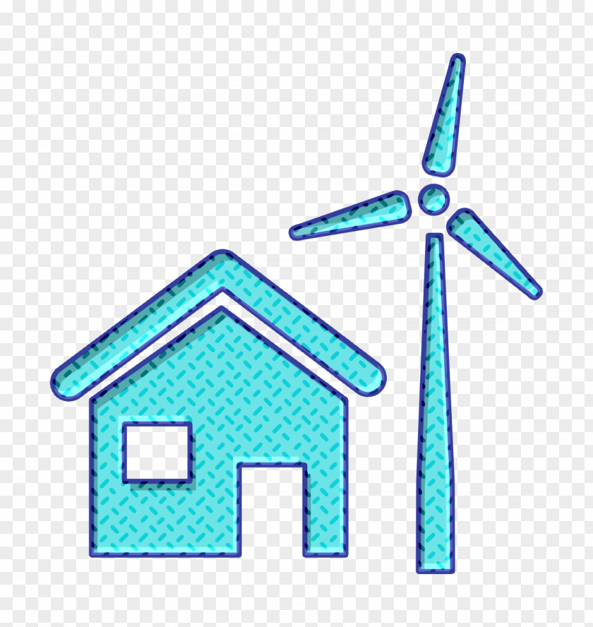 Buildings Icon Ecologism Rural House With Wind Mill PNG