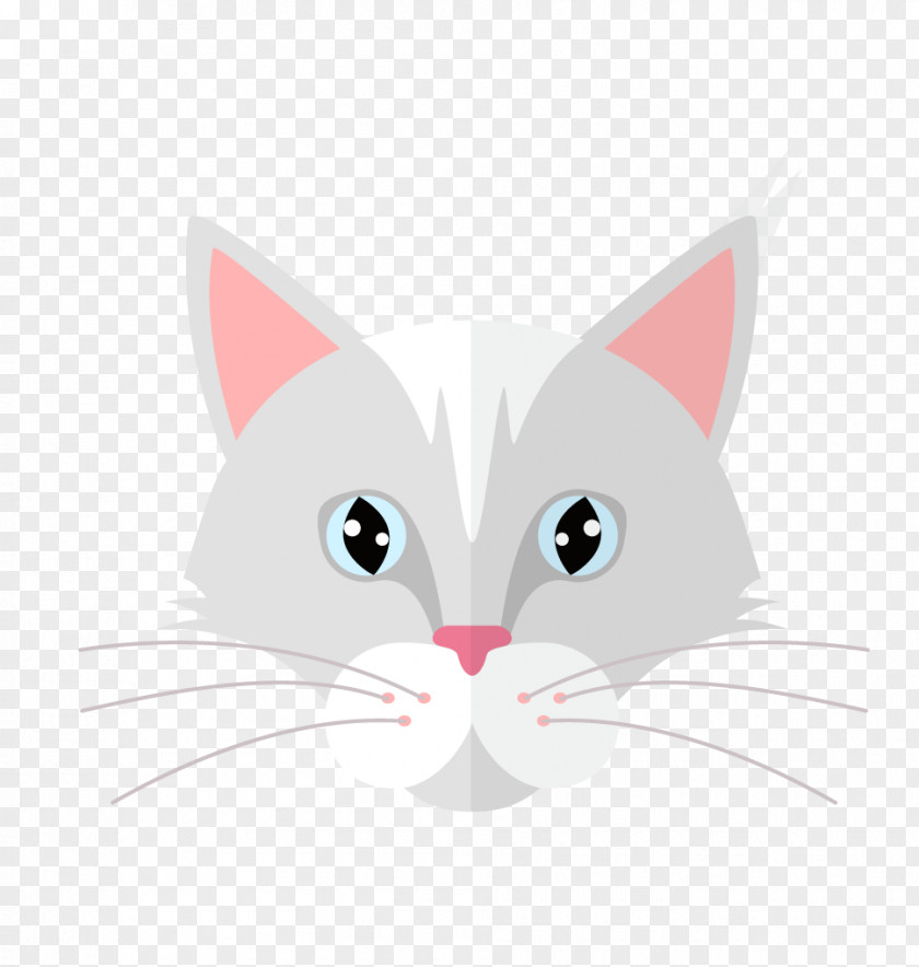 Cute Cat Picture Vector Whiskers Domestic Short-haired PNG