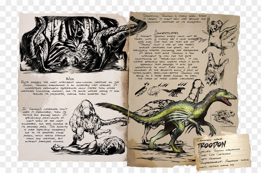 Carnivore ARK: Survival Evolved Troodon Pegomastax Therizinosaurus Dinosaur PNG