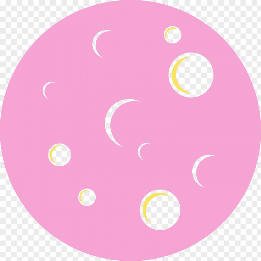 Circle Pattern Pink M Point Font PNG