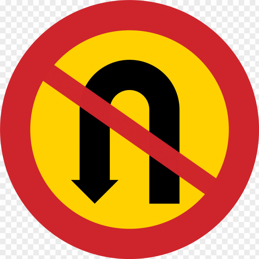 Road Sign Prohibitory Traffic U-turn PNG