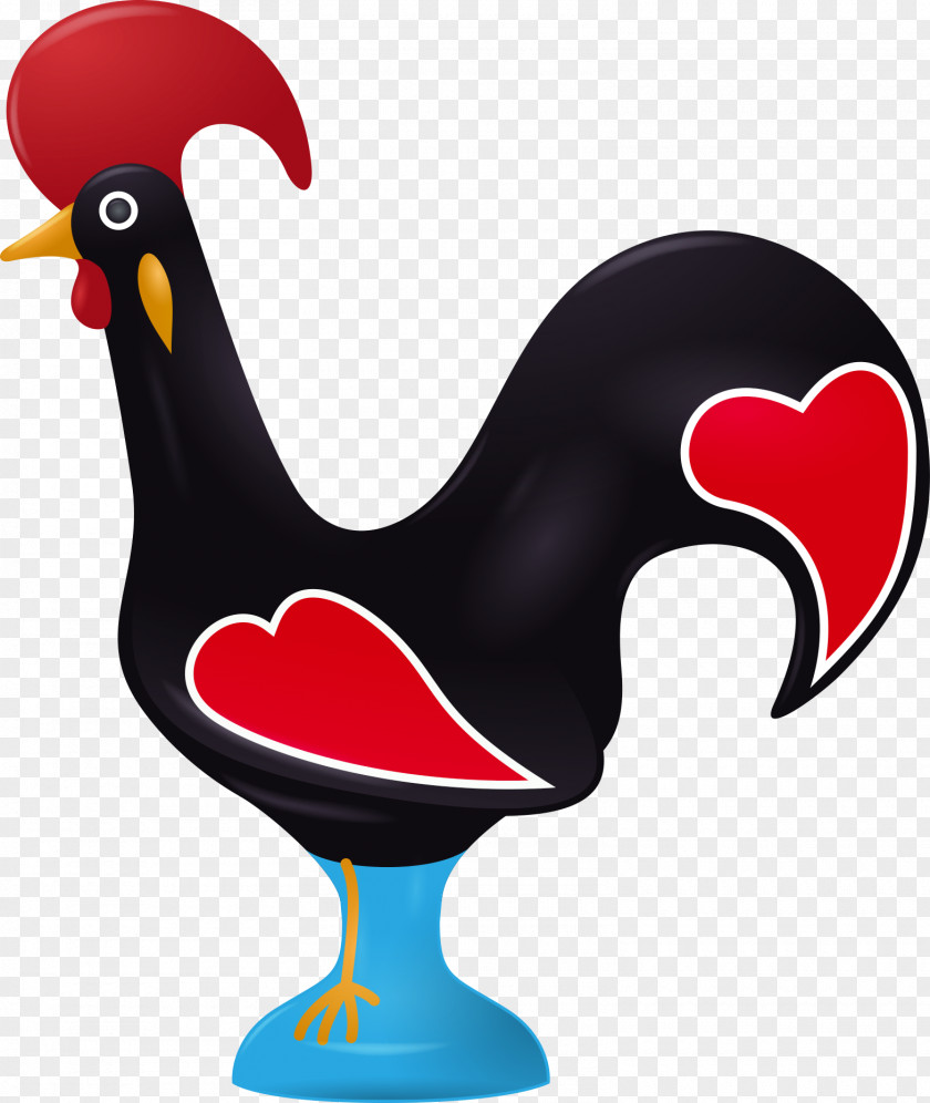 Vector Big Black Cock Barcelos, Portugal Rooster Of Barcelos Chicken PNG