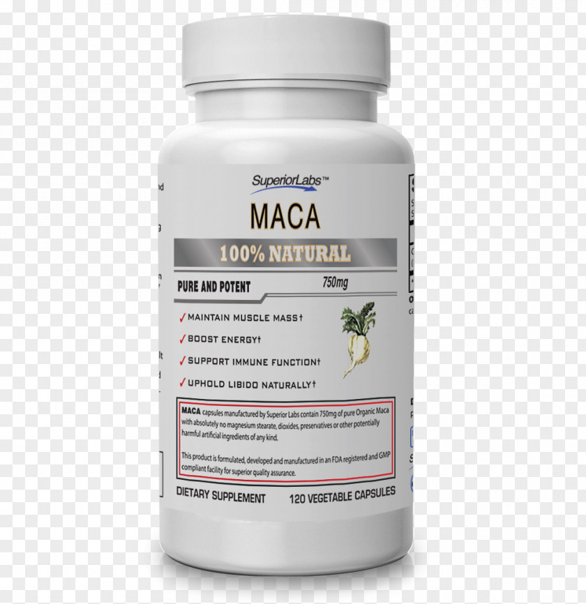 Vegetable Dietary Supplement Capsule Maca Organic Food PNG