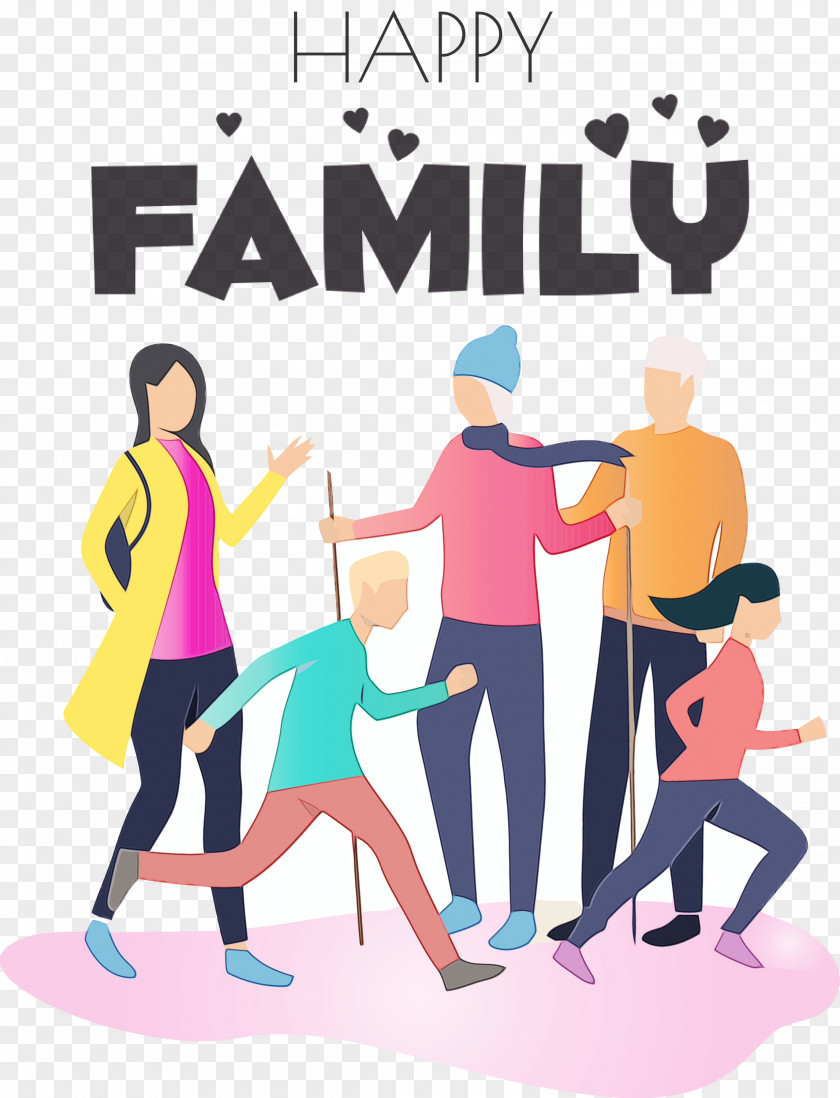 Cartoon Family Logo Leisure PNG