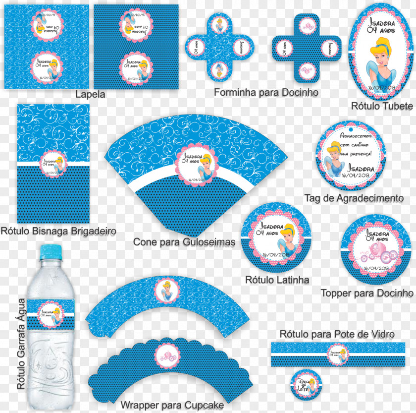 Cinderella Party Supply Key Chains Water Child PNG