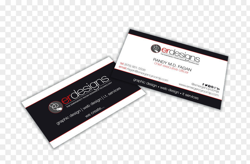 Personalized Business Card Design Graphic Cards ER Designs (The Emergency Room & Technology) PNG