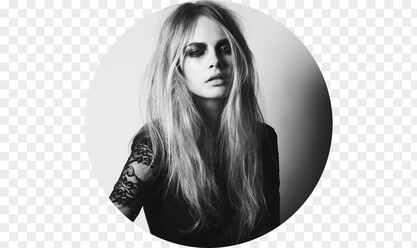 Cara Delevingne Chanel Model Black And White Fashion PNG