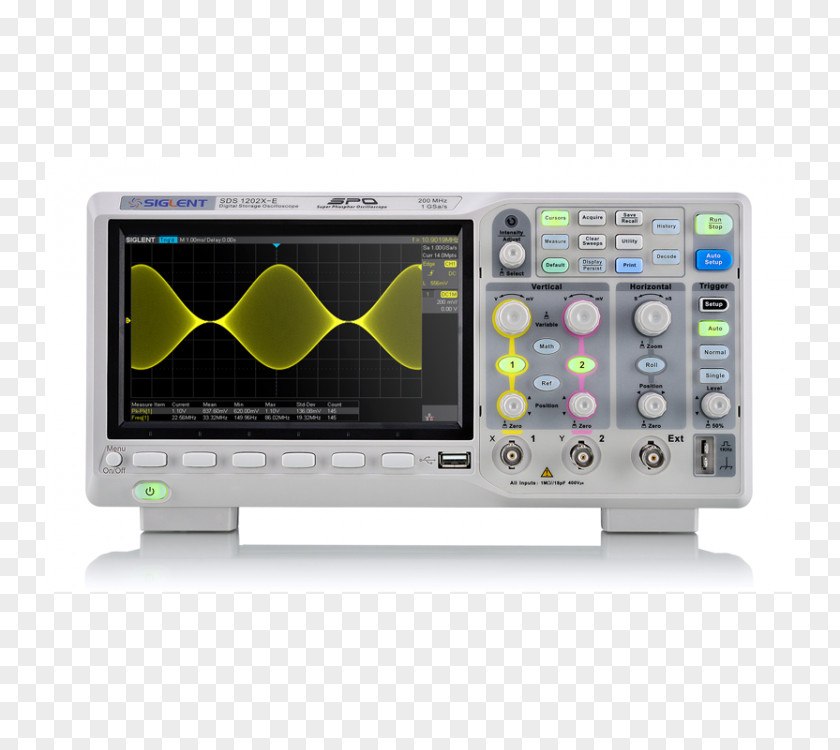 Digital Storage Oscilloscope Electronics Bandwidth Function Generator PNG