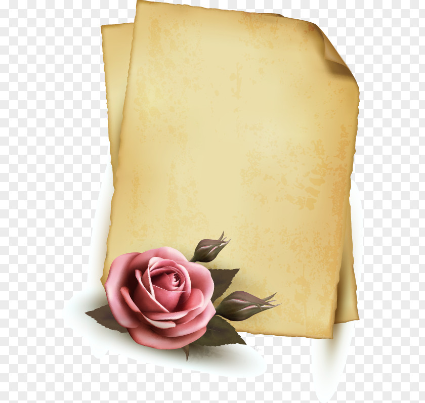 Simple Pink Flower Pattern Paper Parchment PNG